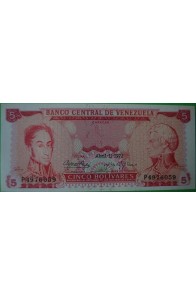 5 Bolívares Abril 11 1972 P7