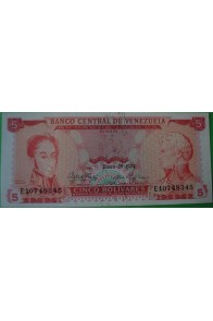 5 Bolívares Enero 29 1974 E8