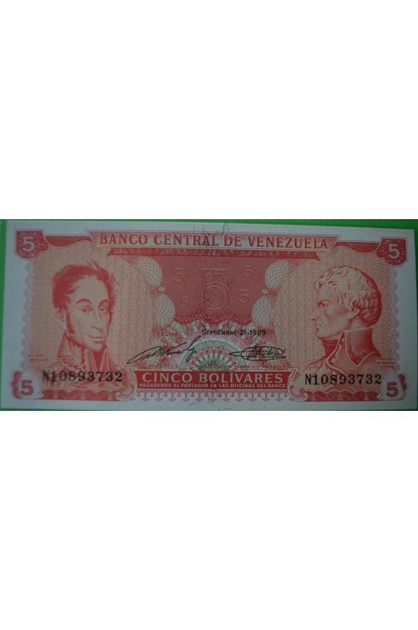 5 Bolívares Septiembre 21 1989 N8