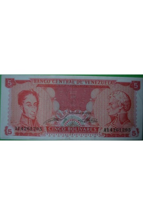 5 Bolívares Septiembre 21 1989 A8