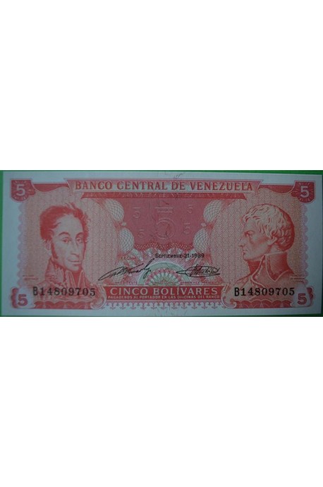 5 Bolívares Septiembre 21 1989 B8