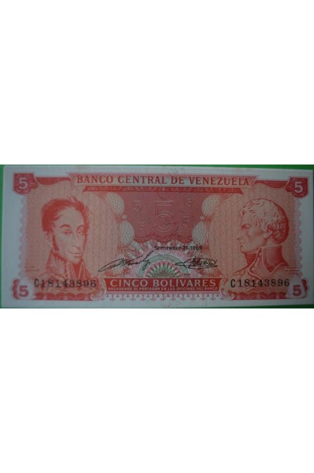 5 Bolívares Septiembre 21 1989 C8
