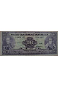10 Bolívares Enero 29 1974 Serie Y7
