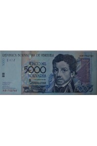5000 Bolívares Agosto 13 2002 Serie A8