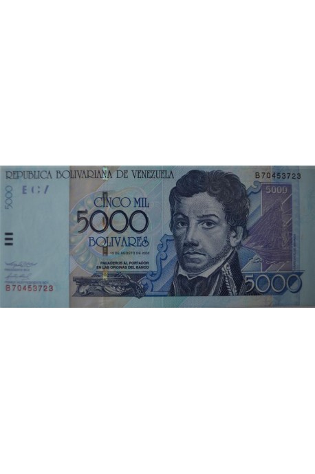 5000 Bolívares Agosto 13 2002 Serie B8