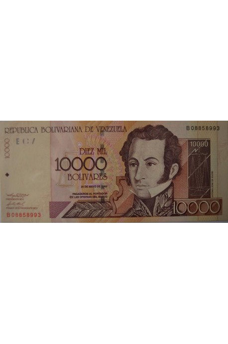 10000 Bolívares Mayo 25 2000 Serie B8
