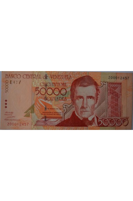 50000 Bolívares Agosto 24 1998 Serie Z8