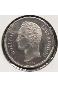 1 Bolívar  - 1989 "Rev. Large letters and date"