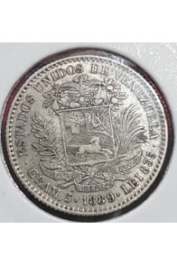 1 Bolivar  - 1889