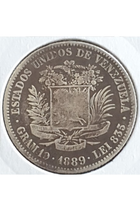 2 Bolívares  - 1889