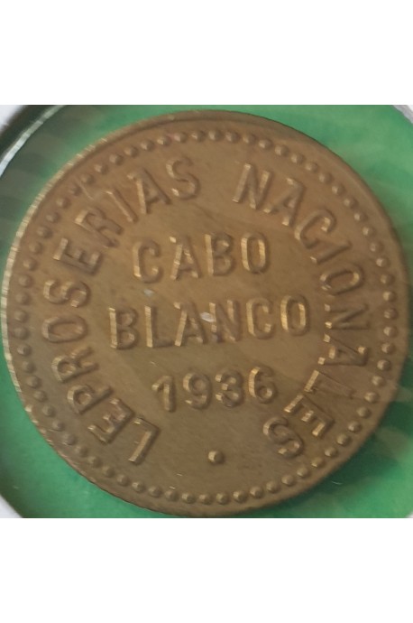 0.05 Bolívares Leproserias Nacionales Cabo Blanco 1936