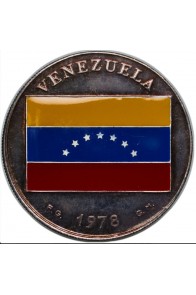 "VENEZUELA bandera y letra Higno Nacional 1978