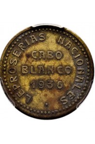 5 Bolívares Leproserias Nacionales Cabo Blanco 1936