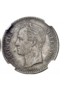 1/2 Bolívar - 1886